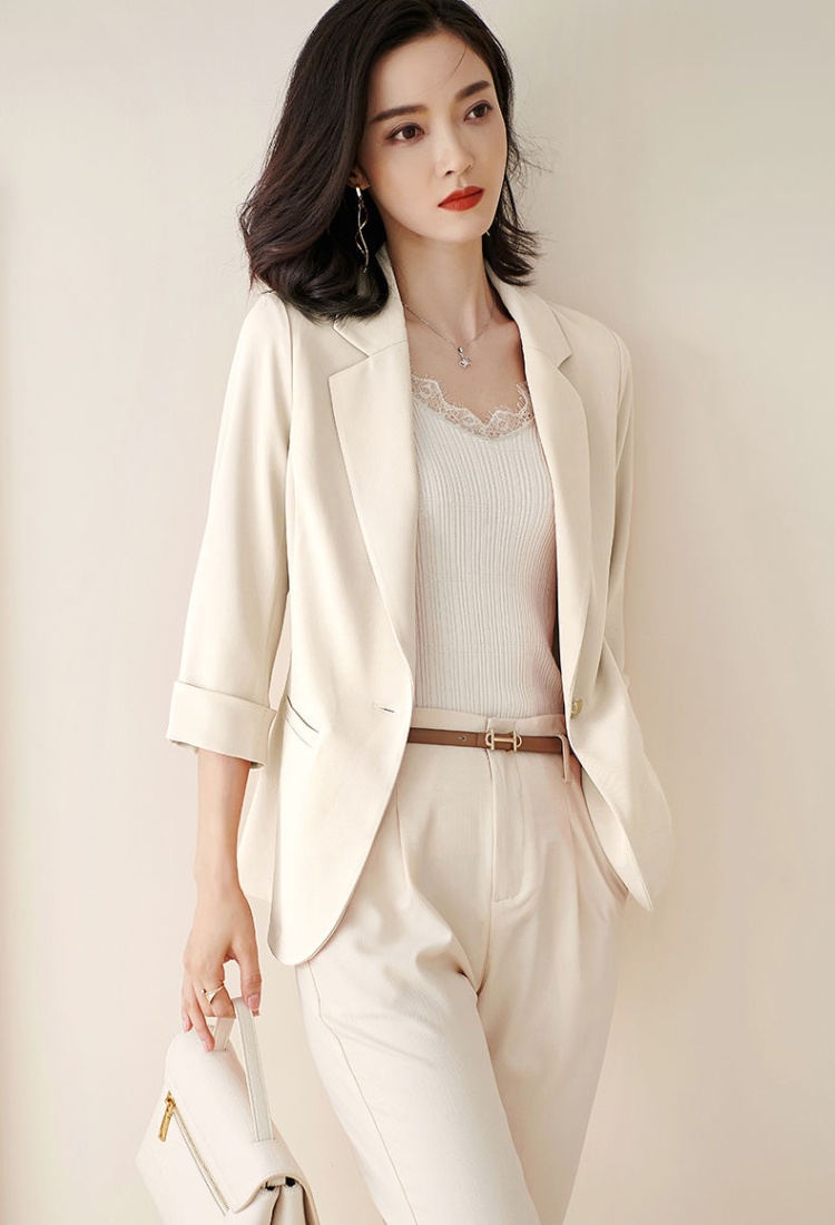 Spring and summer coat intellectuality business suit for women