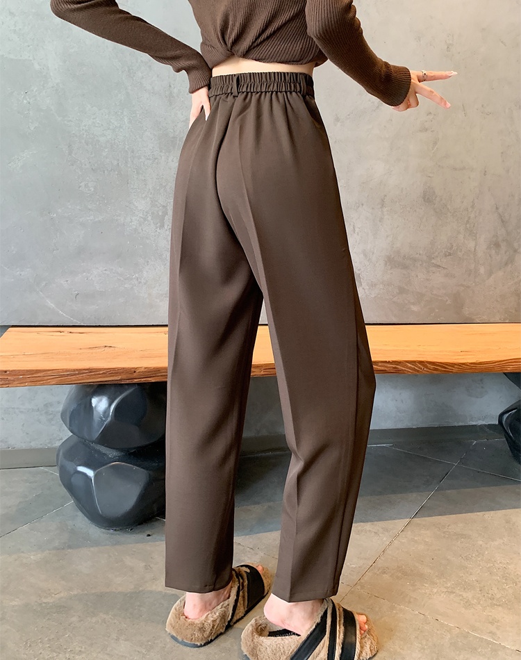 Slim loose black pants drape Casual suit pants for women