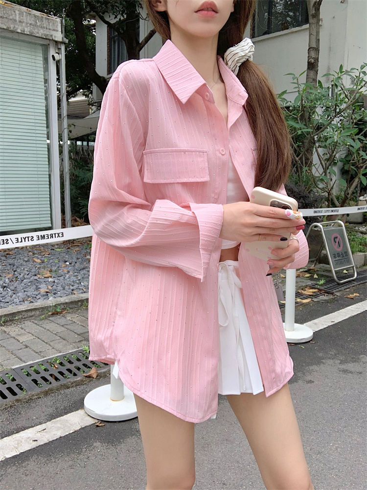 Air conditioning long sleeve shirt for women