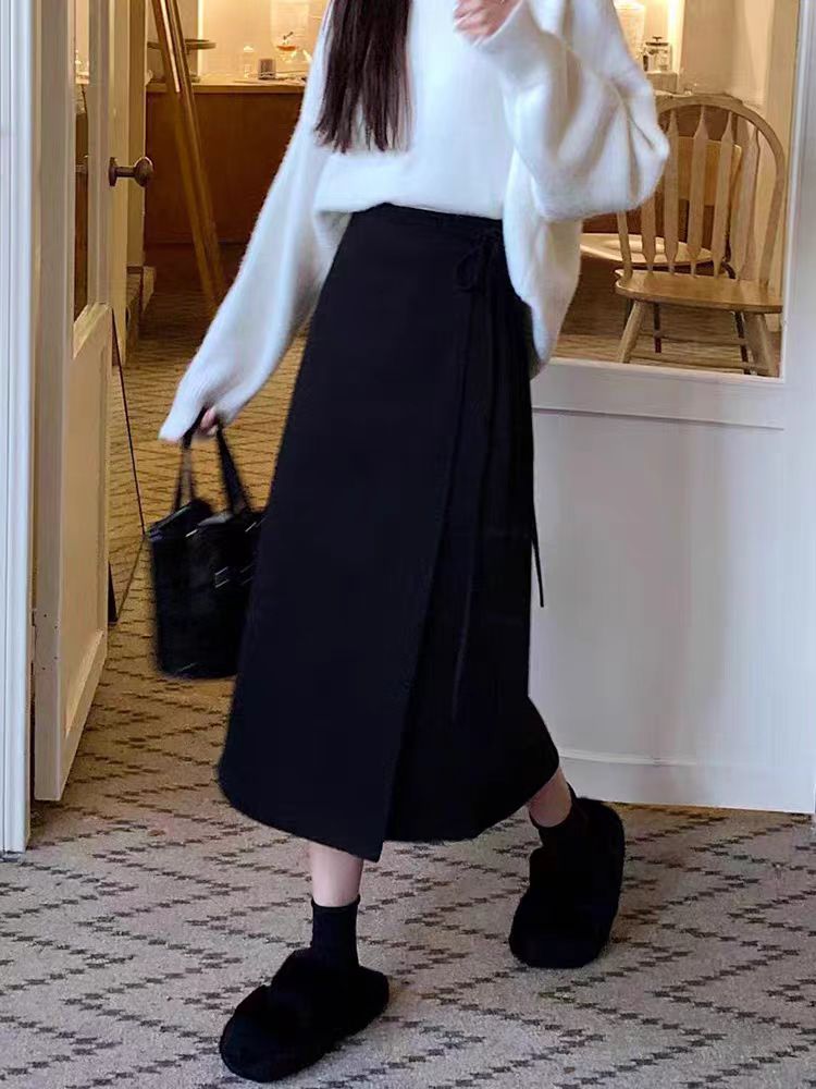 A-line large yard business suit fat slim skirt for women