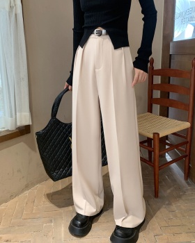 Drape Casual suit pants mopping slim wide leg pants