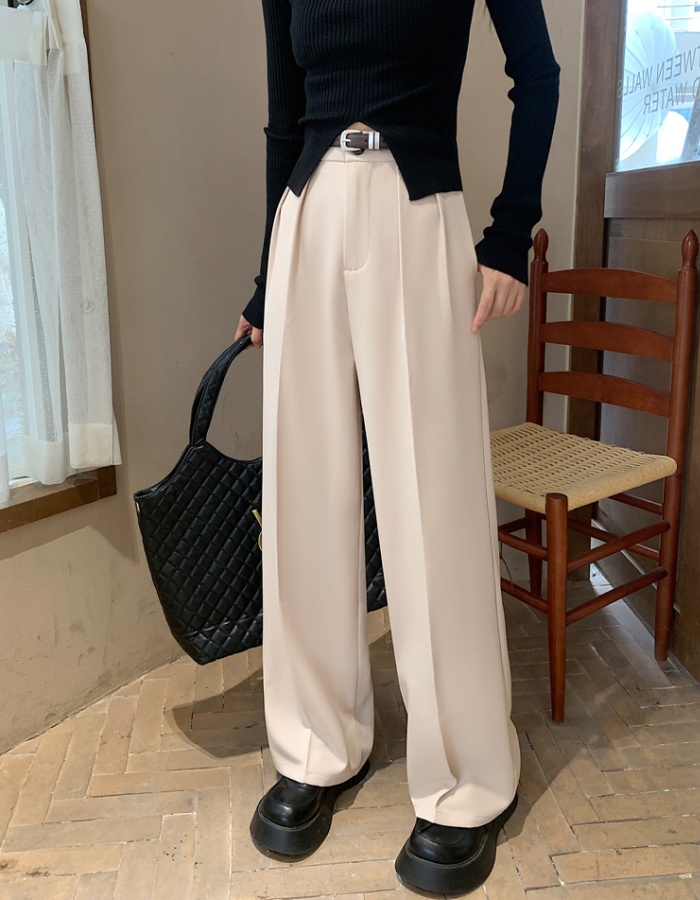 Drape Casual suit pants mopping slim wide leg pants