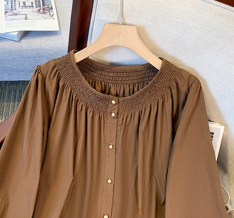 Long sleeve France style shirt lantern sleeve tops