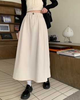 A-line long long skirt pleated skirt for women