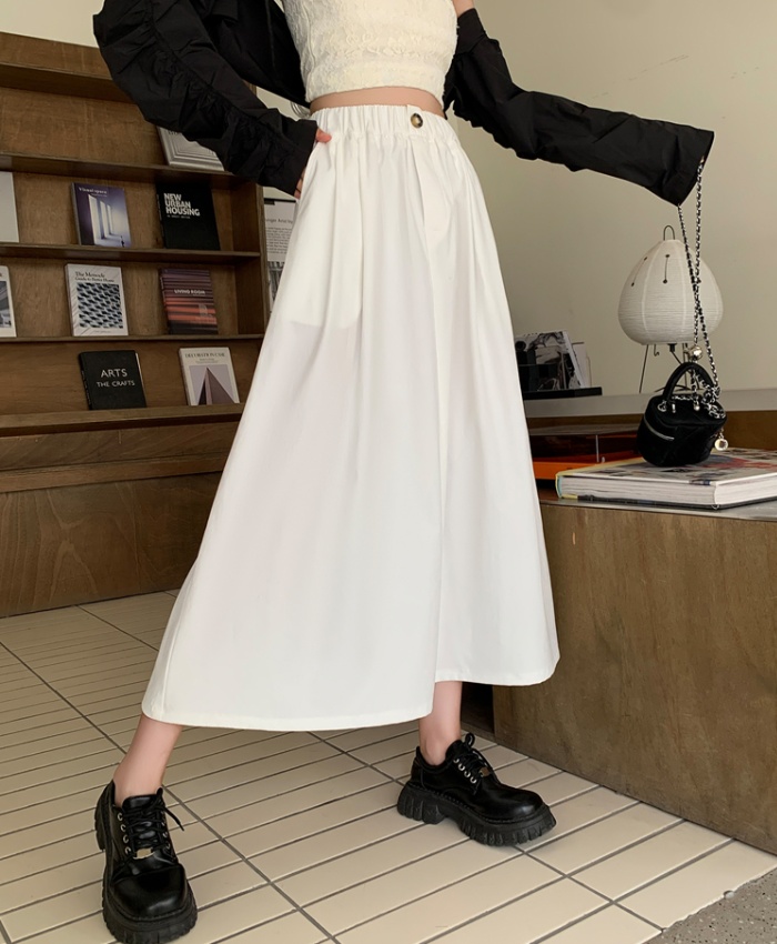 A-line long long skirt pleated skirt for women