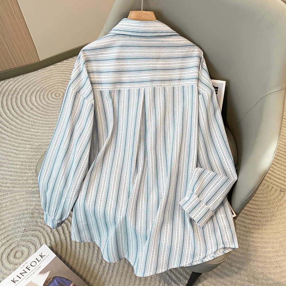 Summer long sleeve shirt loose sunscreen tops for women