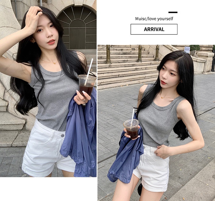 Anti emptied bottoming vest sling T-shirt for women