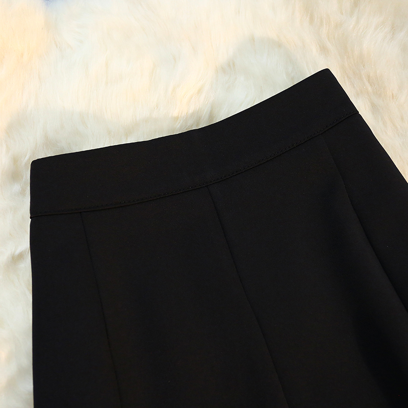 Black split long skirt mermaid slim long skirt for women