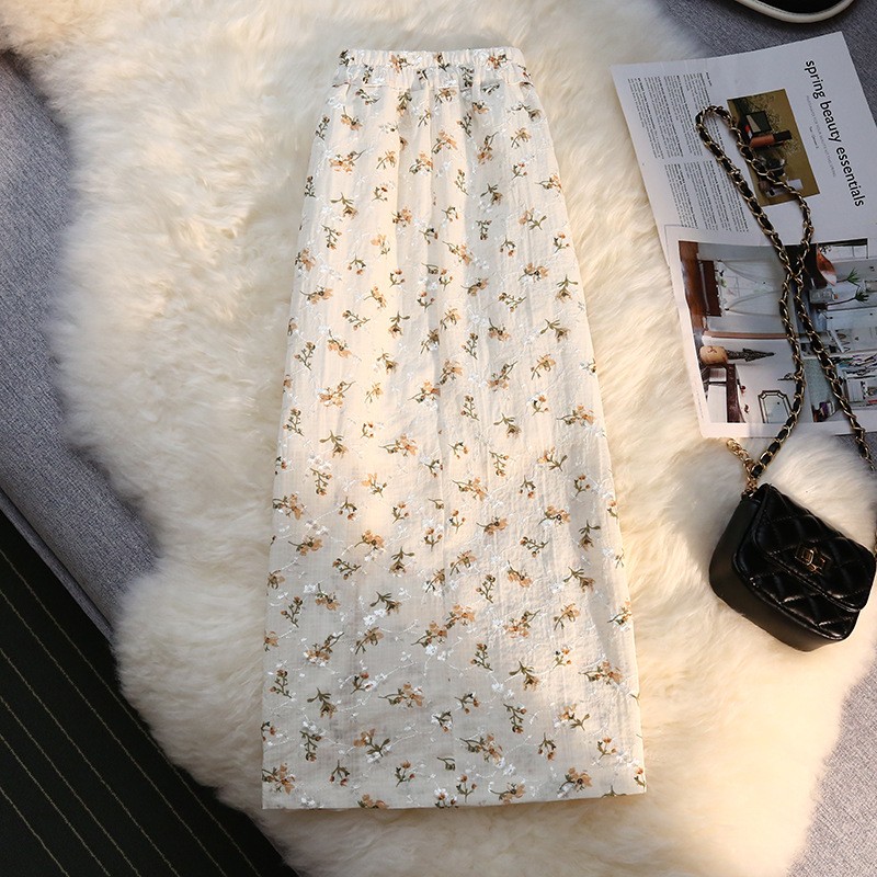 A-line temperament high waist skirt for women