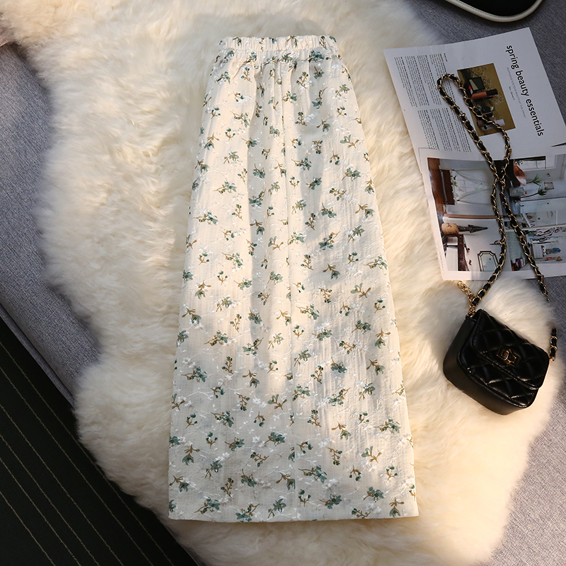 A-line temperament high waist skirt for women