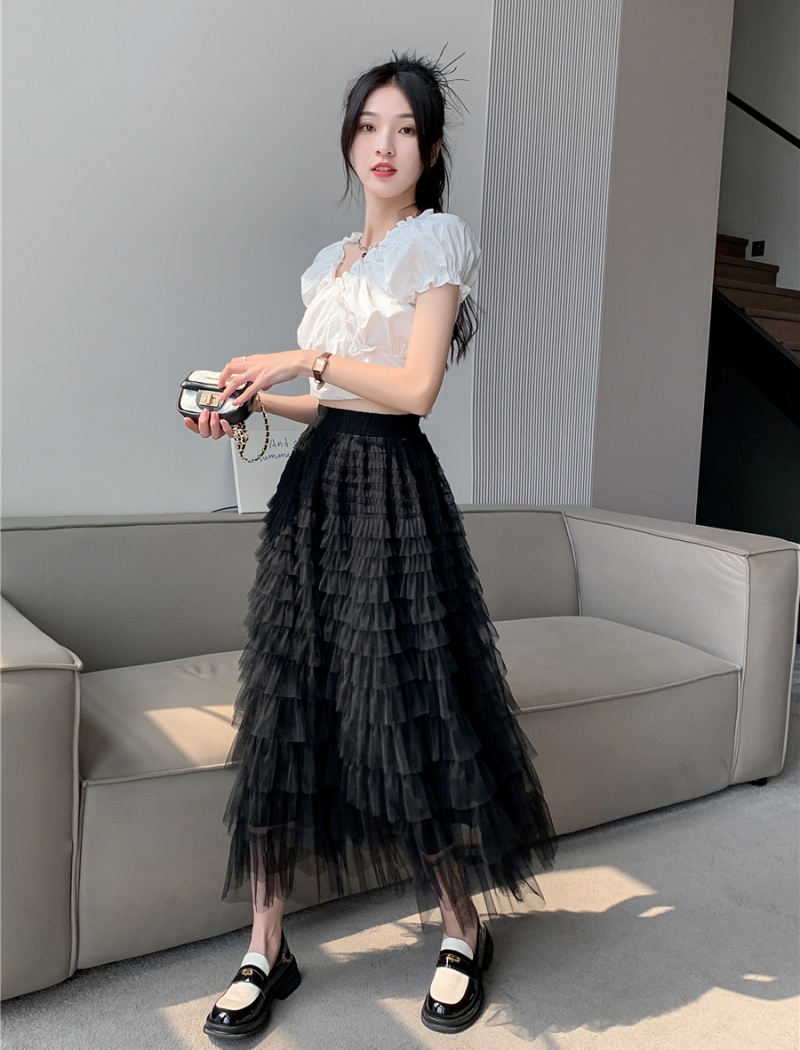 Gauze skirt summer short skirt for women