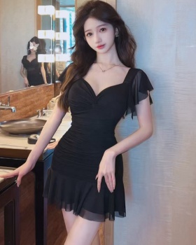 Package hip short short sleeve bottoming dress