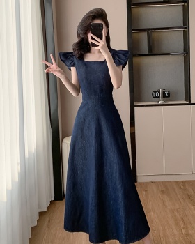 Boats sleeve long dress sleeveless dress