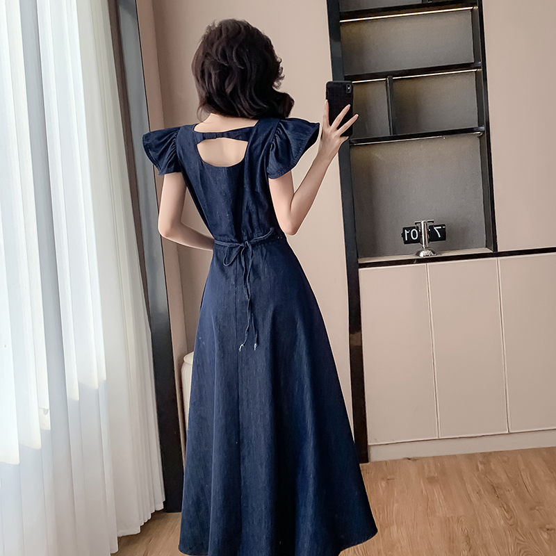 Boats sleeve long dress sleeveless dress