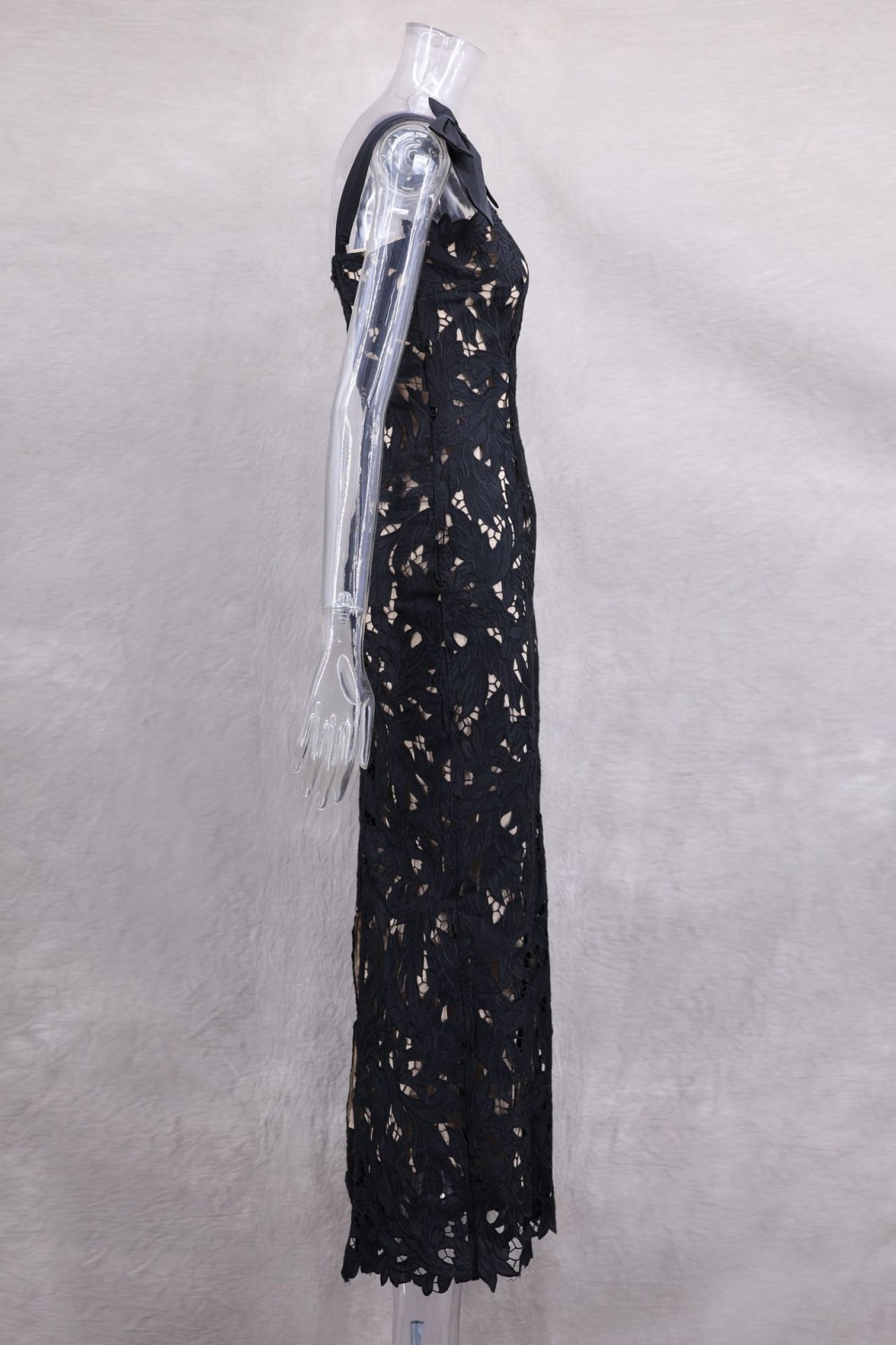 European style temperament bow spring and summer long dress