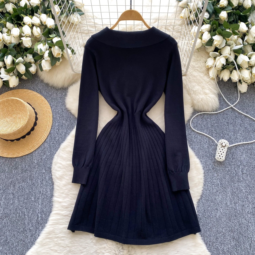 Pinched waist dress sequins sweater dress for women