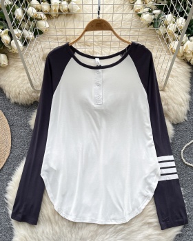 Loose simple T-shirt long sleeve tops for women