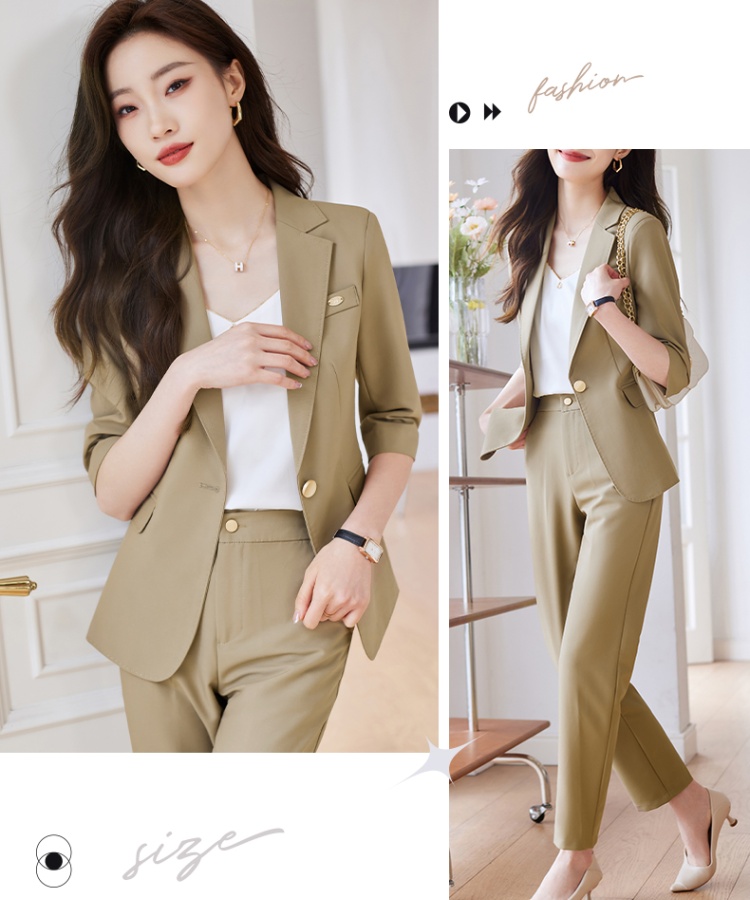 Spring temperament coat fashion business suit 2pcs set for women