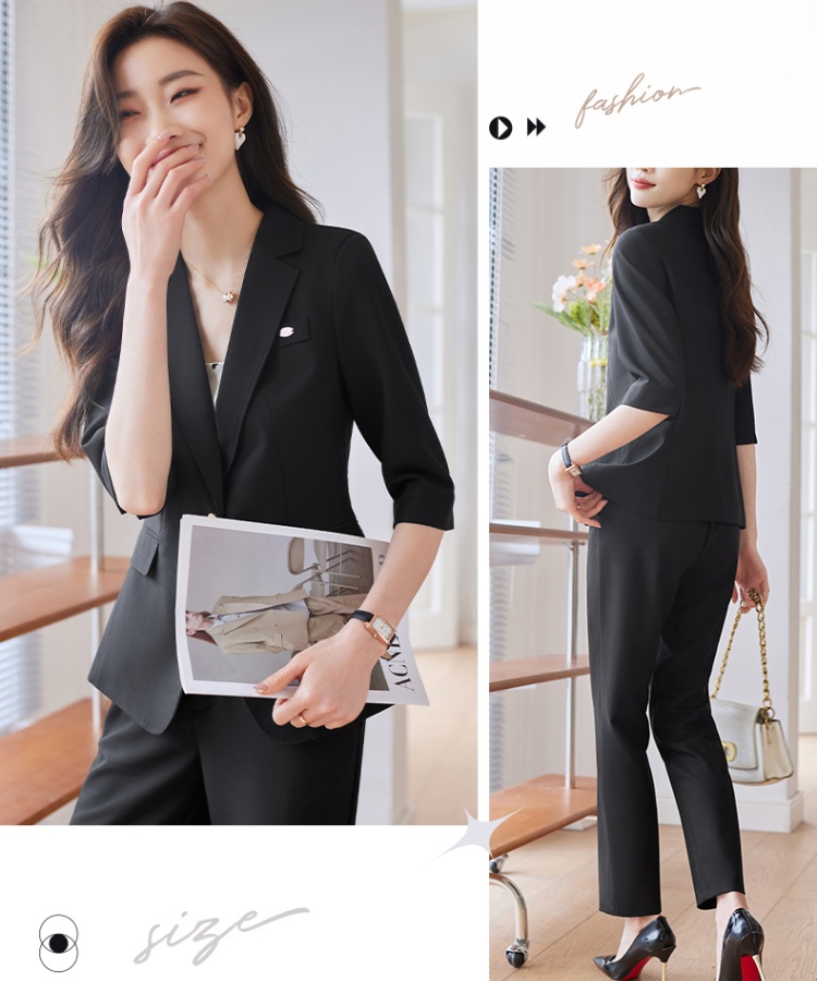 Spring temperament coat fashion business suit 2pcs set for women