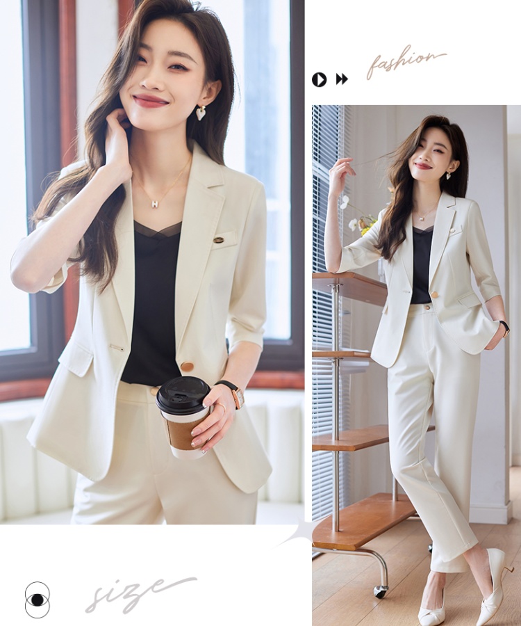 Spring temperament coat fashion business suit 2pcs set for women