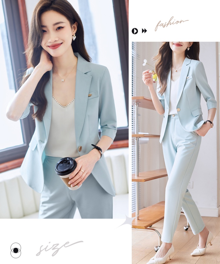 Spring temperament coat fashion business suit 2pcs set for women