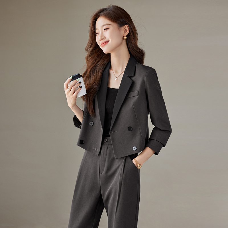 Slim tops business suit 2pcs set for women