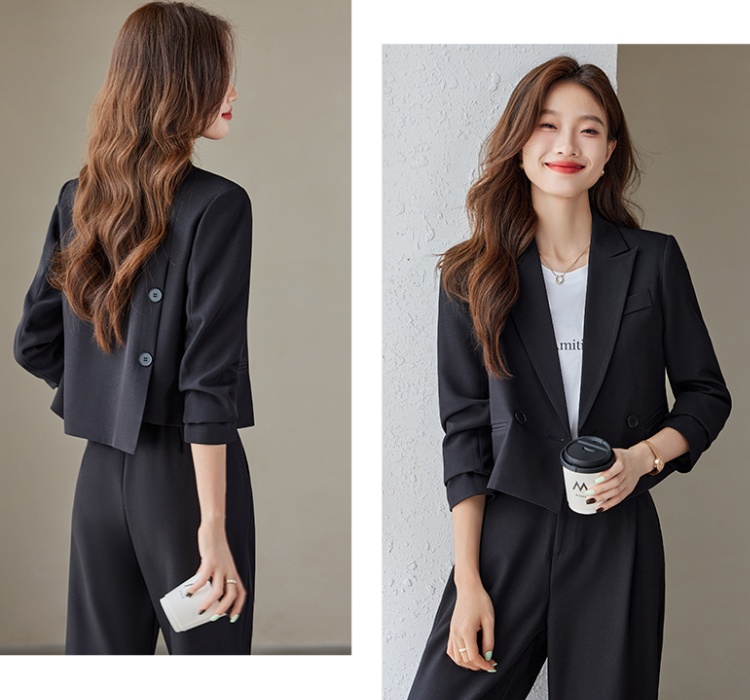 Short business suit suit pants 2pcs set for women