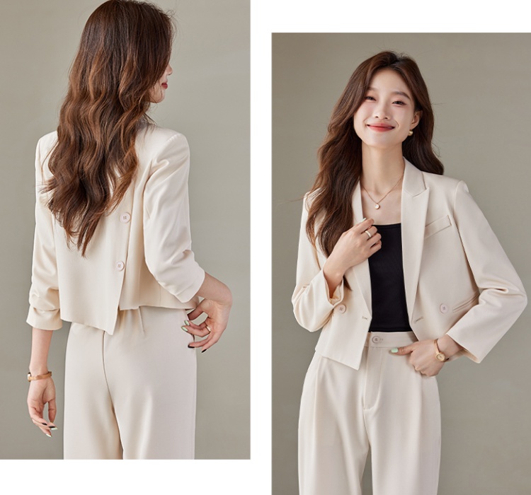 Short business suit suit pants 2pcs set for women