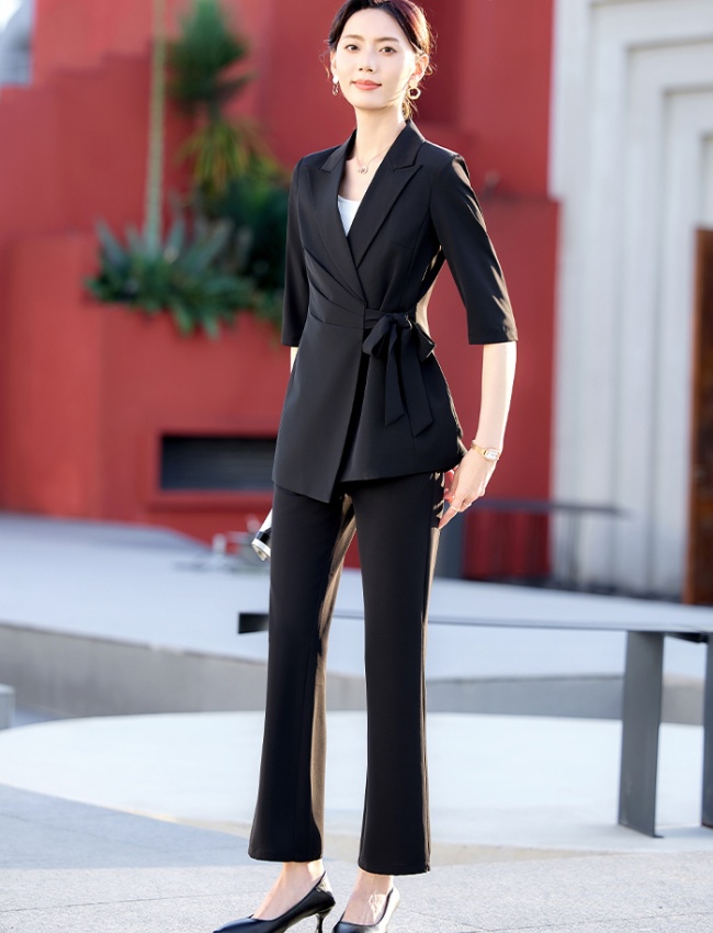 Temperament coat loose business suit 2pcs set for women