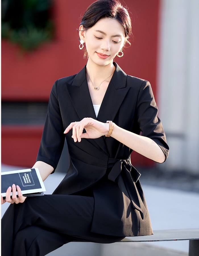 Temperament coat loose business suit 2pcs set for women