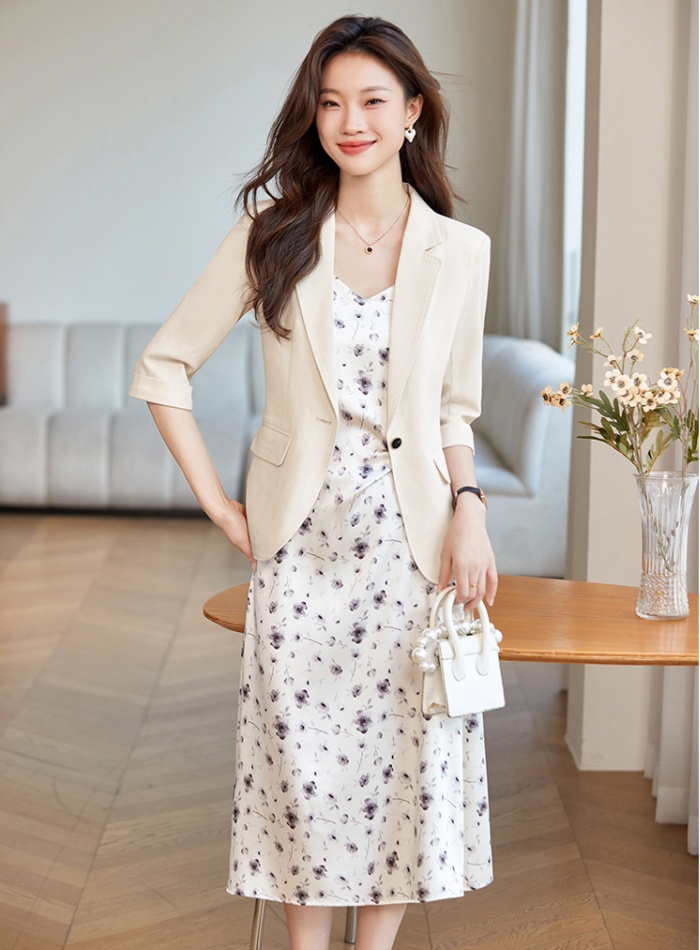 Spring and autumn business suit short coat 2pcs set for women