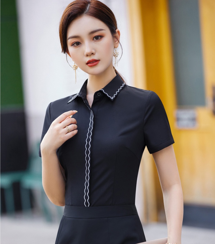 Summer slim work clothing profession white shirt