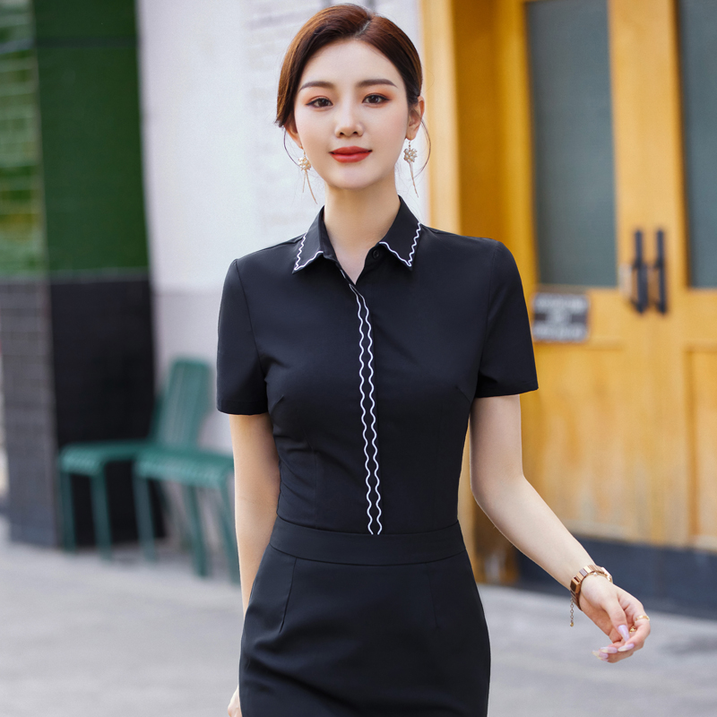 Summer slim work clothing profession white shirt