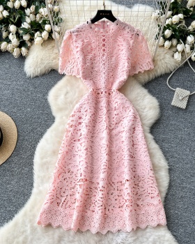 France style lace dress summer long dress for women