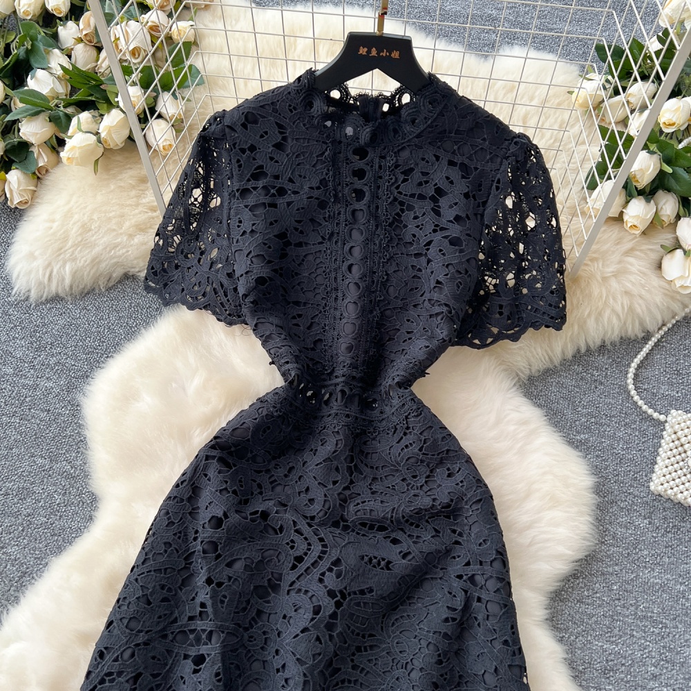 France style lace dress summer long dress for women