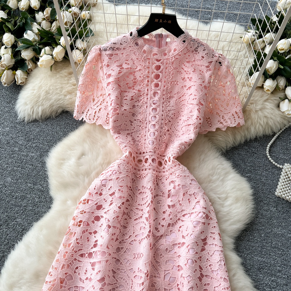 France style lace dress summer long dress for women