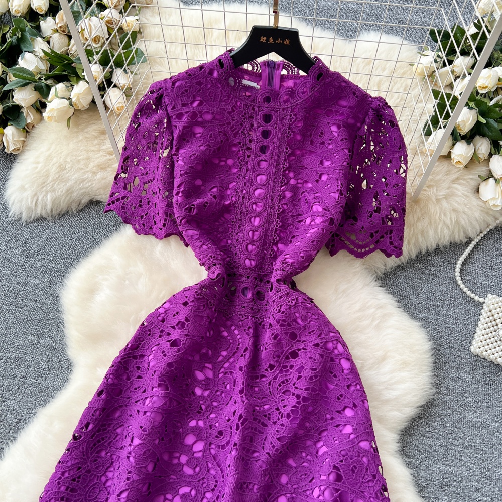 France style lace dress summer long dress for women