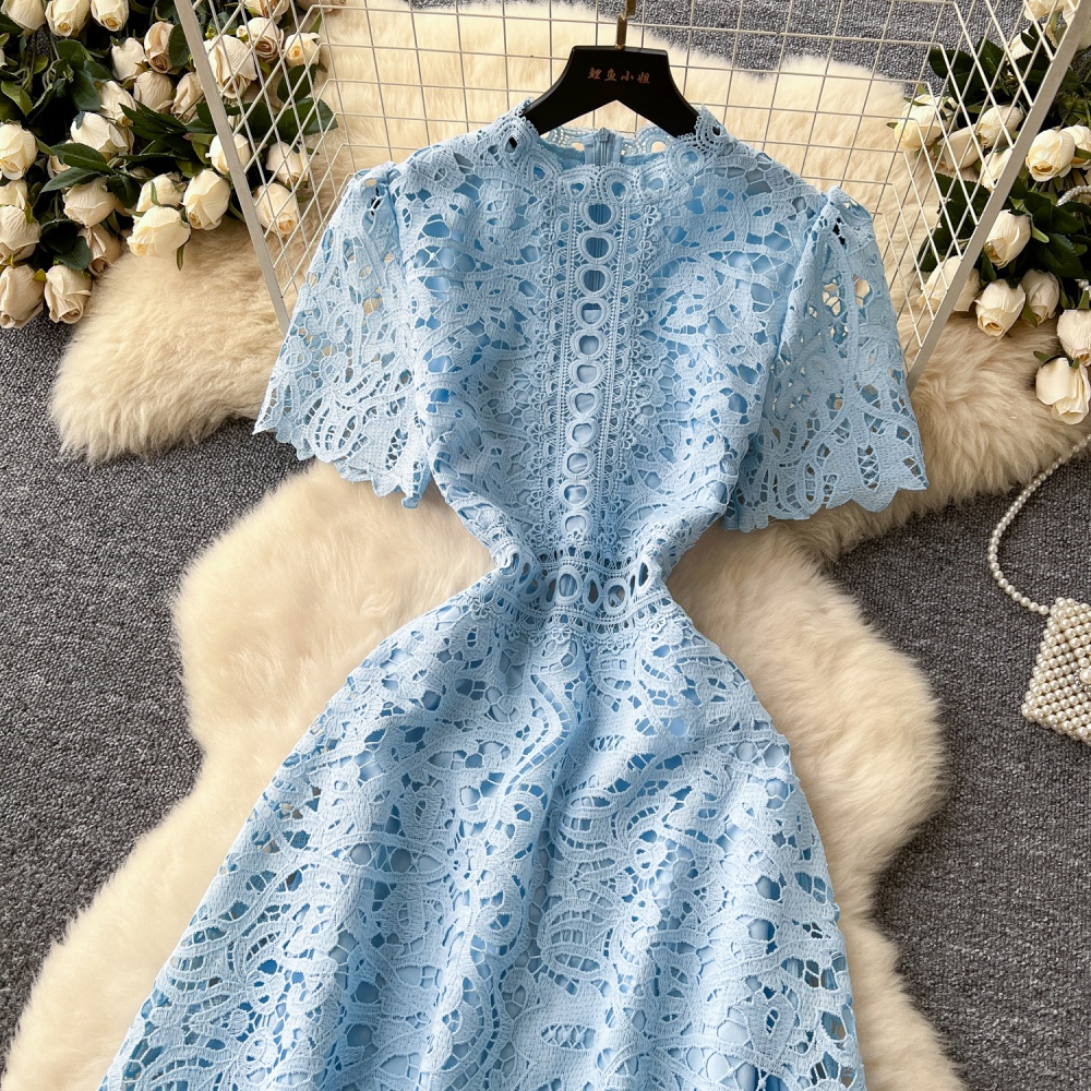 France style lace dress summer long dress for women