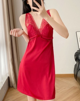 Sexy night dress V-neck nightgown for women