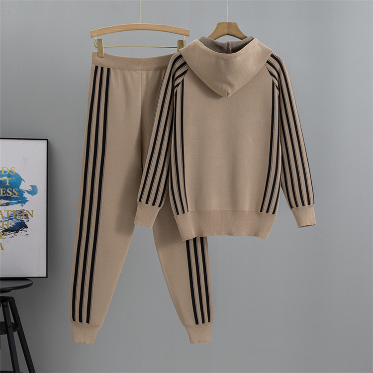 Sports Casual long pants show young sweater 2pcs set for women