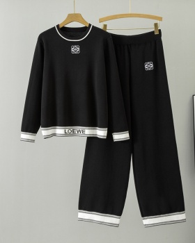 Autumn and winter sweatpants sweater 2pcs set for women