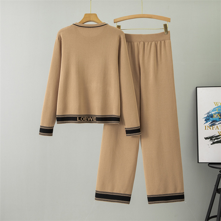 Autumn and winter sweatpants sweater 2pcs set for women