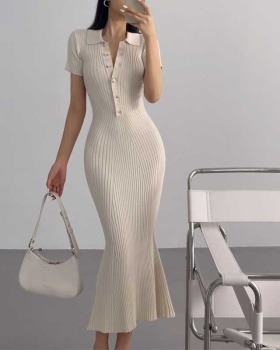 Tight slim package hip knitted dress for women