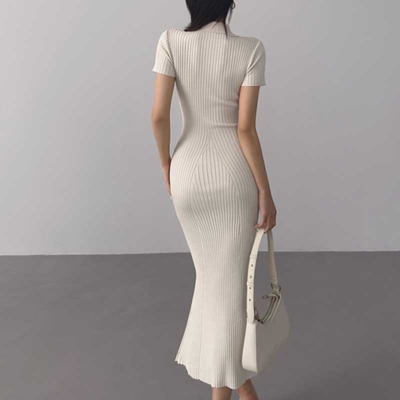 Tight slim package hip knitted dress for women