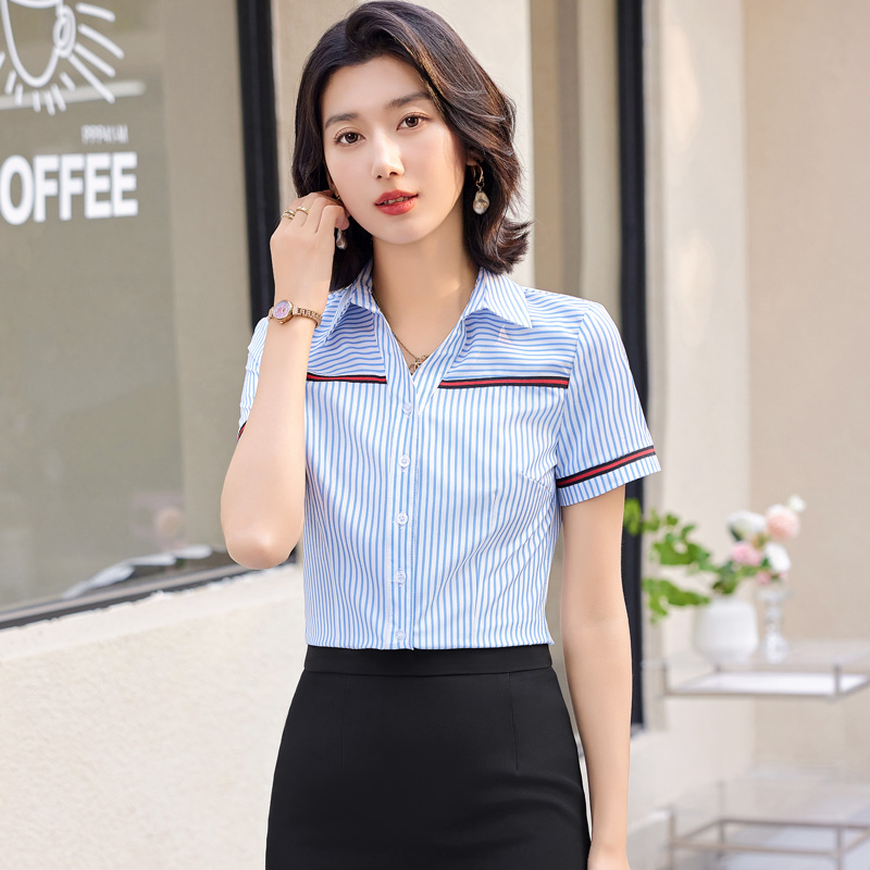 Short sleeve business suit business shirt for women