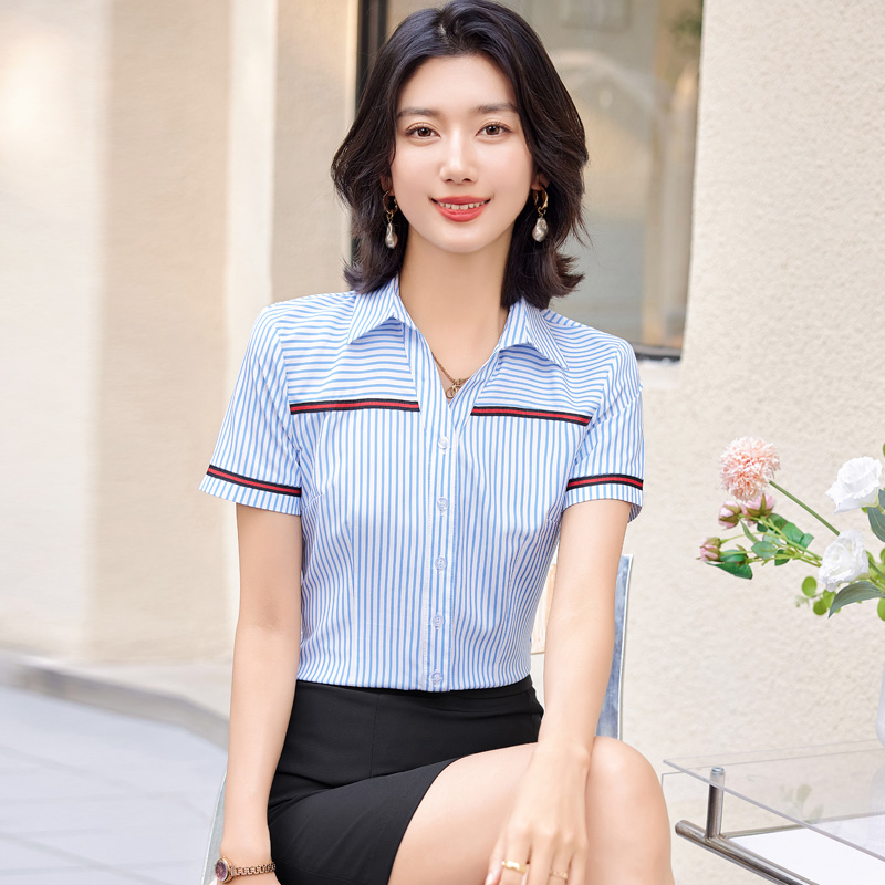 Short sleeve business suit business shirt for women