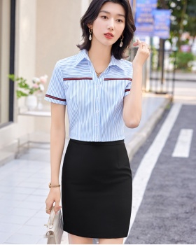 Short sleeve business suit summer skirt 2pcs set for women