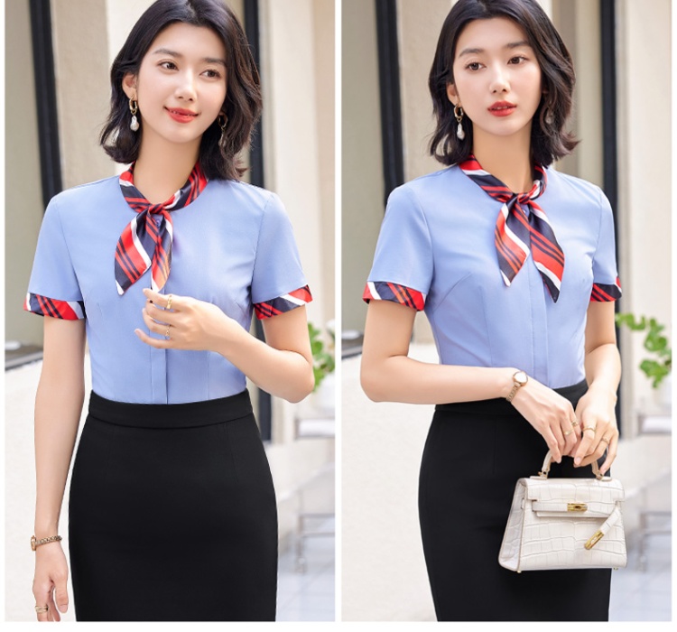 Chinese style work clothing temperament shirt 2pcs set