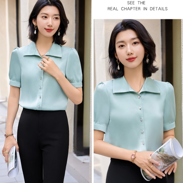 Chinese style shirt work clothing 2pcs set for women