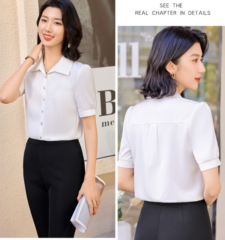 Chinese style shirt work clothing 2pcs set for women